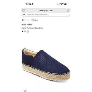Mania Perforated Espadrilles size 8.5